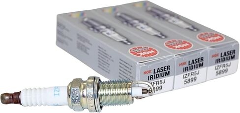NGK IZFR5J - OE Series Laser Iridium Spark Plugs - 5899 - Compatible with Select Mercury & Mariner Outboard Marine Engines - Qty 3 in Kuwait