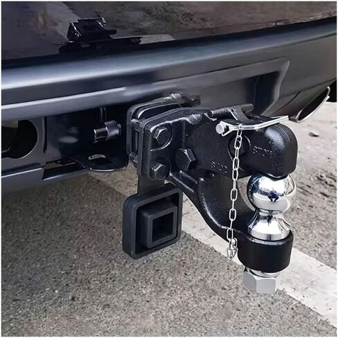Pintle Hitch with Ball for GMC Yukon XL AT4 2021-2023 2024-2025 Combination Pintle Hook Heavy Duty Adjustable Hook with 2 Inch Shank with Lock,Stainless Steel Trailer Hook in Kuwait