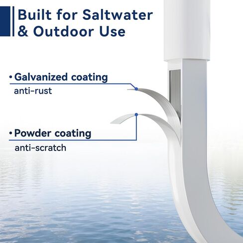 Boat Trailer Guide-ons, 40"/48" Adjustable Galvanized Steel Boat Guide Poles with PVC Pipes & Reflective Tape for Bass Boats, Center Console Boats, Ski Boats & Jon Boats, 2PCS in Kuwait