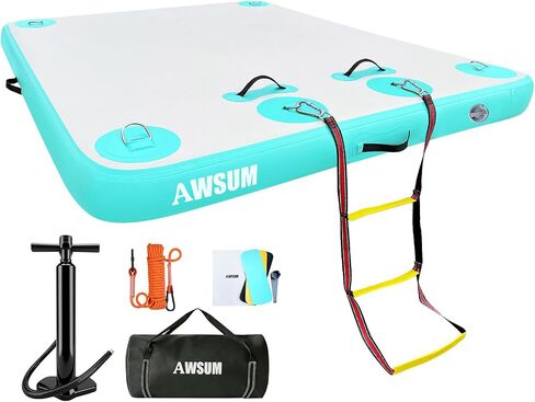 AWSUM Inflatable Floating Dock Air Dock Platform Floating Island Raft with None-Slip Surface for Pool Beach Ocean in Kuwait