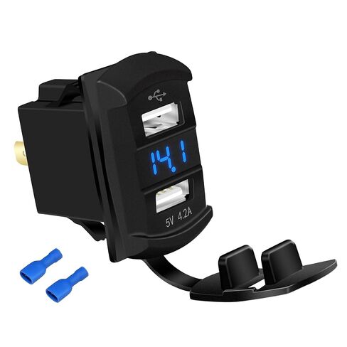 DAIERTEK USB Rocker Switch 12V مقاوم للماء USB C & QC 3.0 منفذ مزدوج منفذ شاحن PD للسيارة، UTV، RZR، RV، شاحنة، بحرية in Kuwait