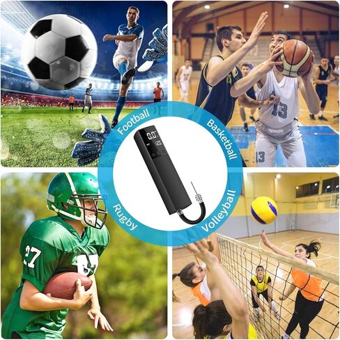 Pumteck Electric Ball Pump, Smart Air Pump Portable Fast Ball Inflation with Precise Pressure Gauge and Digital LCD Display for Football Basketball Volleyball Football in Saudi Arabia