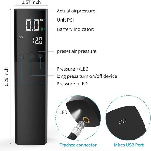 Pumteck Electric Ball Pump, Smart Air Pump Portable Fast Ball Inflation with Precise Pressure Gauge and Digital LCD Display for Football Basketball Volleyball Football in Saudi Arabia