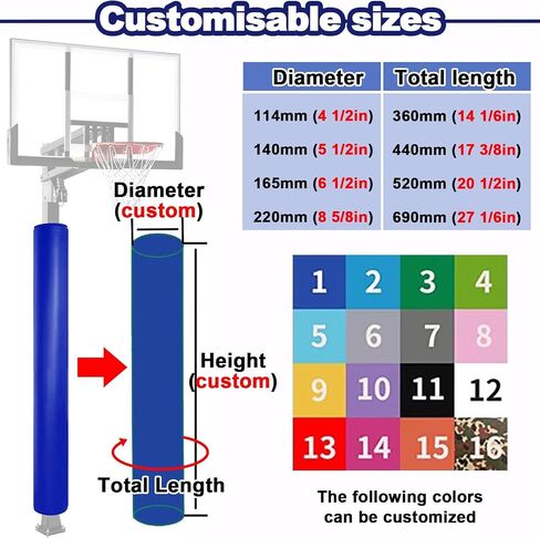 Indoor Outdoor Column Padding Wrap, Self-Adhesive Foam Pole Protector for 4"-12" Diameter, Round Pole Cushioning for Basement, Safety Padding, Durable Column Cover in Saudi Arabia