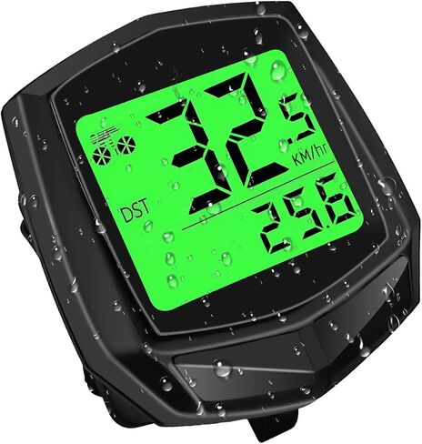 2026 New Bike Computer and Bike Odometer Wireless MPH KM/H Bicycle Speedometer with Automatic Wake-Up Cycling Speed Tracker Display & Single Mileage & Multi-Functions & Calories Statistics Accessories in Kuwait
