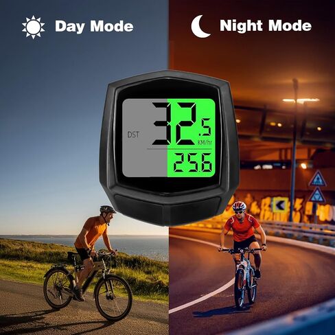 2026 New Bike Computer and Bike Odometer Wireless MPH KM/H Bicycle Speedometer with Automatic Wake-Up Cycling Speed Tracker Display & Single Mileage & Multi-Functions & Calories Statistics Accessories in Kuwait