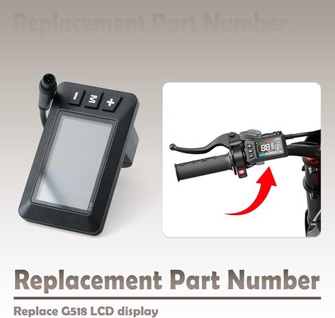 Display Screen Replacement for Yozma IN10 for Yozma in 10 Electric Dirt Bike E-Bike LCD Display with 3 Function Keys, for Check Riding Data, Speedometers Off-Road Motorcycle Accessories in Kuwait
