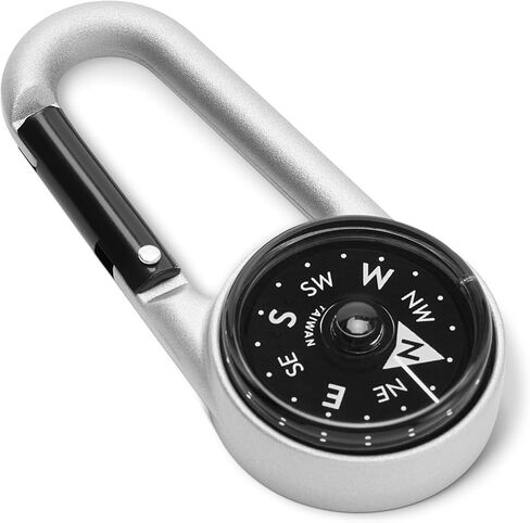 Amazon Basics Carabiner Keychain Compass for Hiking, Camping Backpacking in Kuwait