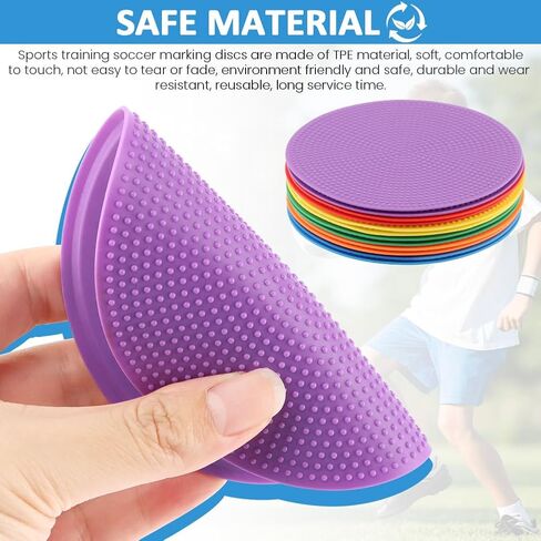 12 Pcs Non Slip Agility Markers Poly Spots, 4 Inch Floor Dots for Indoor and Outdoor Surfaces, Spot Markers for Sports Activities, Dance in Kuwait