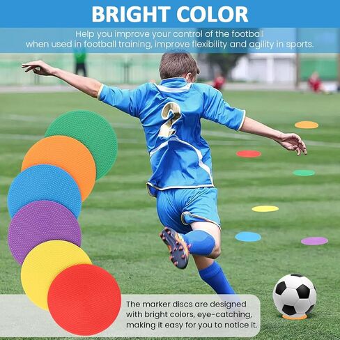 12 Pcs Non Slip Agility Markers Poly Spots, 4 Inch Floor Dots for Indoor and Outdoor Surfaces, Spot Markers for Sports Activities, Dance in Kuwait
