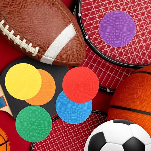 12Pcs 4inch Poly Spot Markers for Agility Dot for Gym/PE Training, Dance, Multiple Color Non-Slip Spot Markers for Games, Floor Dots and Sport Activities in Kuwait