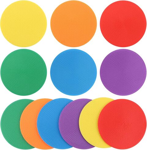 12 Pcs Non Slip Agility Markers Poly Spots, 4 Inch Floor Dots for Indoor and Outdoor Surfaces, Spot Markers for Sports Activities, Dance in Kuwait