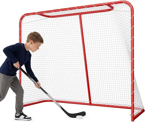 SPOYNAL 54" Street Hockey Goal Net – Steel Hockey Net for Street & Roller Hockey, Indoor Outdoor Hockey Training Goal for Backyard, Driveway & Garage Practice in Kuwait