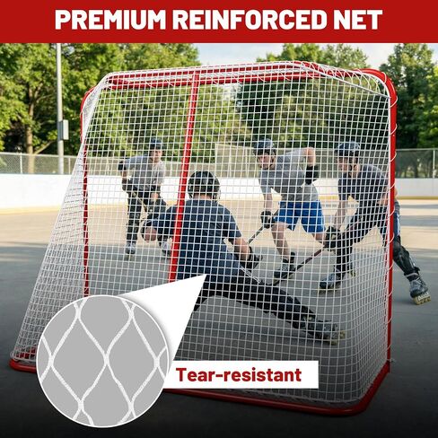 SPOYNAL 54" Street Hockey Goal Net – Steel Hockey Net for Street & Roller Hockey, Indoor Outdoor Hockey Training Goal for Backyard, Driveway & Garage Practice in Kuwait