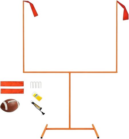 Adjustable Football Field Goal Post - 8' x 6' Steel Frame, Stable Tube Frame Construction, Height Adjustable for Backyard Football Training, for Youth & Adult Players in Kuwait