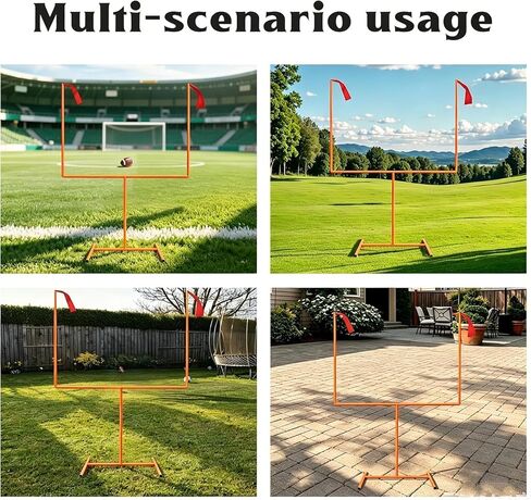 Adjustable Football Field Goal Post - 8' x 6' Steel Frame, Stable Tube Frame Construction, Height Adjustable for Backyard Football Training, for Youth & Adult Players in Kuwait