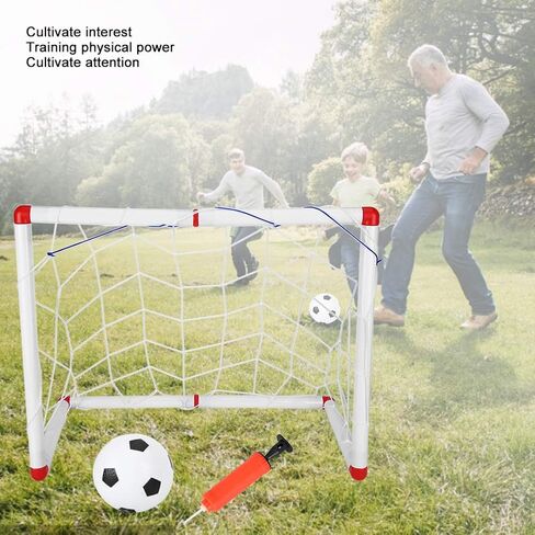 Kids Soccer Goal Net Football Goal Post Indoor Outdoor Sports Soccer Goals for Children Ages 4-6 with Ball and Accessories Lightweight Safe Plastic in Kuwait