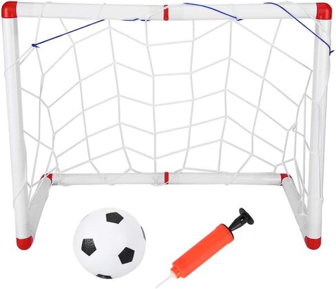 Kids Soccer Goal Net Football Goal Post Indoor Outdoor Sports Soccer Goals for Children Ages 4-6 with Ball and Accessories Lightweight Safe Plastic in Kuwait