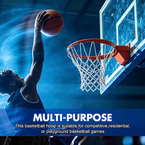 REGUICORP Heavy Duty Basketball Net Replacement, 12 Loops Premium Basketball Hoop Net, All Weather Anti Whip Nets for Indoor or Outdoor, Professional Basketball Accessories in Kuwait