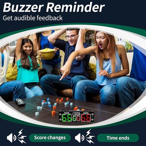 YZ LED Digital Scoreboard with Timer, Rechargeable Electronic Score Keeper, Portable Mini Scoreboard for Cornhole, Pickleball, Basketball, Volleyball,Ping Pong, Backyard Games& Family Game Night in Kuwait