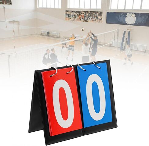 Flip Scoreboard 2-Digit – 6.3x7.9 Inch Portable Score Keeper with Large Numbers, PU Leather & Metal, for Basketball, Volleyball, Table Tennis, Cornhole, Board Games, Schools & Recreational Activities in Kuwait