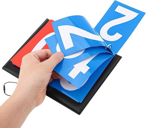 Flip Scoreboard 2-Digit – 6.3x7.9 Inch Portable Score Keeper with Large Numbers, PU Leather & Metal, for Basketball, Volleyball, Table Tennis, Cornhole, Board Games, Schools & Recreational Activities in Kuwait