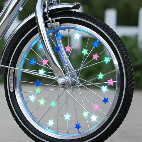 70pcs Glow in the Dark Spoke Beads,Glowable Star Wheel Nipples Suitable for Night Riding, Wheel Decoration, for Cyclists in Kuwait
