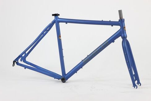 Motobecane Gravel Super Road Cyclocross Disc Brake Aluminum Road Bike Frame Frameset Rigid Fork Matt Blue in Kuwait