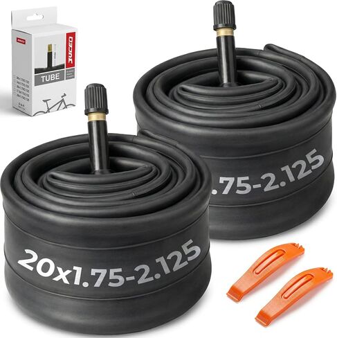 20"/24"/ 26"/27.5" x 1.75/1.95/2.10/2.125 Bike Tube 2 Pack with 2 Tire Levers, Butyl Rubber Inner Tube, Low Heat High Stretch, 35mm Schrader Valve, Leak Resistant, Easy Install for Road/MTB in Kuwait