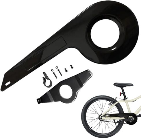 Bike Chain Guard Fit for 32-36 Teeth Universal Chain Guard Kids Sturdy Bike Chain Cover for Bike Accessories Black, Bike Chain Guard, Chain Guard, Standard in Kuwait