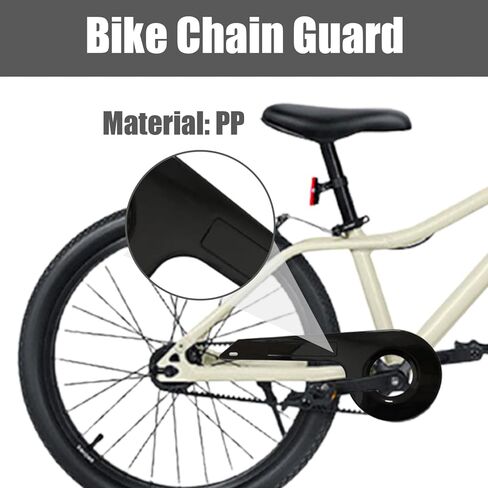 Bike Chain Guard Fit for 32-36 Teeth Universal Chain Guard Kids Sturdy Bike Chain Cover for Bike Accessories Black, Bike Chain Guard, Chain Guard, Standard in Kuwait