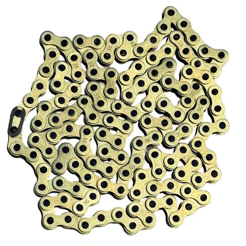 Yelnats تبني سلسلة دراجة Electrek 136 Link Gold E - سلسلة 35 من الفولاذ المقوى للخدمة الشاقة - لمسة نهائية ذهبية مقاومة للصدأ - سلسلة بديلة للدراجة الكهربائية عالية القوة لأداء سلس وموثوق in Kuwait