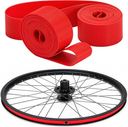 2 Pack Bicycle Rim Liner Rim Tape 26 Inch Bike Rim Strip, High Pressure & Puncture Resistant Tire Liner for Inner Tube Protection, Fits Mountain & Road Bikes, PVC Rim Protector in Kuwait
