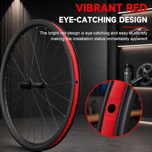 2 Pack Bicycle Rim Liner Rim Tape 26 Inch Bike Rim Strip, High Pressure & Puncture Resistant Tire Liner for Inner Tube Protection, Fits Mountain & Road Bikes, PVC Rim Protector in Kuwait