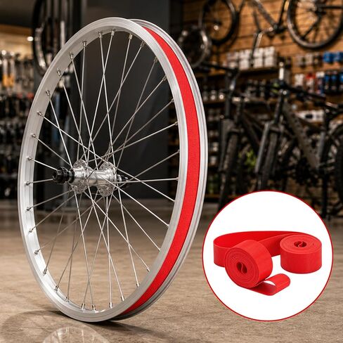 2 Pack Bicycle Rim Liner Rim Tape 26 Inch Bike Rim Strip, High Pressure & Puncture Resistant Tire Liner for Inner Tube Protection, Fits Mountain & Road Bikes, PVC Rim Protector in Kuwait