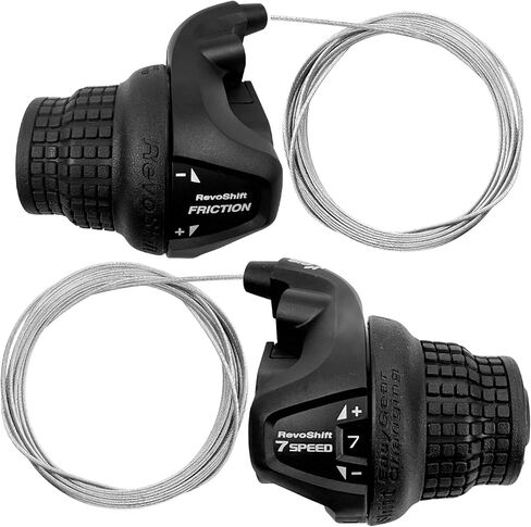 Bike Gear Shifters 7 Speed, Bicycle Revoshift Right SL-RS25-7R 7 Speed Shifter Bicycle Twist Grip Thumb Gear Shifter for MTB Folding Mountain Bike in Kuwait