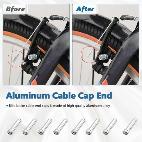 Bike Shifter Cable Kit – 30PCS Complete Set, High-Tensile Galvanized Steel Wires, 4pcs (1.55m/2.1m) + 2m Housing, Universal Gear Cable Replacement for MTB, Road, BMX & Folding Bikes | Everything Needed for Easy Gear Cable Replacement with Beginner Friendl in Kuwait