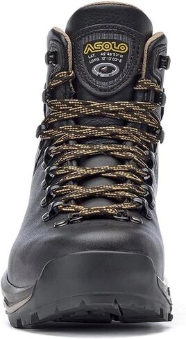 ASOLO Women's TPS 520 GV Evo Waterproof Hiking Boots – Leather Backpacking Boots with Vibram Sole and Gore-Tex Lining, Black, 7.5 in Kuwait
