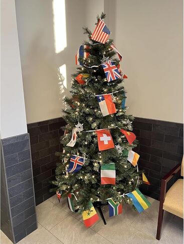 48 Countries Flag for World Cup 2026 Decorations,World Cup Banner String Flag Set, Double Sided Nylon International Flags String, Soccer World Cup Party Decorations for Bar, Home, Sports Events in Kuwait