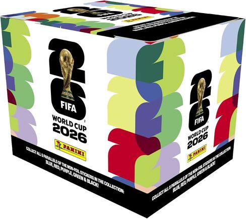 2026 Panini FIFA World Cup Sticker Collection Box – 50 Sticker Packs | Amazon Exclusive Orange Parallel | Official FIFA World Cup Trading Stickers | Collect, Trade & Complete Your Album | Amazon Exclusive Orange Parallel, Official FIFA World Cup Trading S in Kuwait