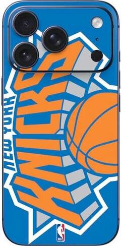 ملصق هاتف Skinit متوافق مع iPhone 17 Pro Max - تصميم شعار كبير مرخص رسميًا من NBA New York Knicks in Kuwait