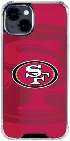 Skinit Clear Phone Case Compatible with iPhone 15 - Officially Licensed NFL San Francisco 49ers Double Vision Design in Kuwait