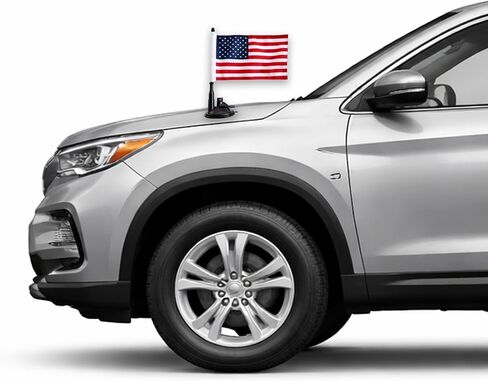 American Flag Suction Cup Car Mount 2 Pack, 8x5 Inch Diplomat USA Flags for Sports Cars, Parades, Festivals, Patriotic Celebrations in Kuwait