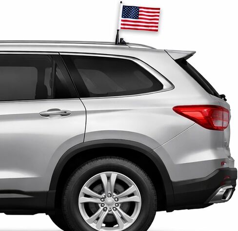 American Flag Suction Cup Car Mount 2 Pack, 8x5 Inch Diplomat USA Flags for Sports Cars, Parades, Festivals, Patriotic Celebrations in Kuwait