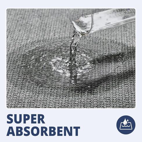 Bathroom Rugs Sets 2 Piece, Thin Bath Mat & U-Shaped Contour Toilet Rug Absorbent Quick Dry, Machine Washable, Non Slip Low Pile Bath Mats for Bathroom/Tub/Sink/Shower (27"x17" Plus 24"x20" U, Grey) in Kuwait