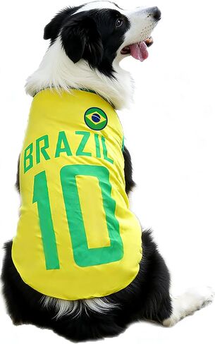 قميص كأس العالم 2026 للكلاب، زي كرة القدم جيرسي للحيوانات الأليفة، قمصان للكلاب الصغيرة والمتوسطة والكبيرة، قميص كرة قدم للحيوانات الأليفة أحمر X-Large in Kuwait