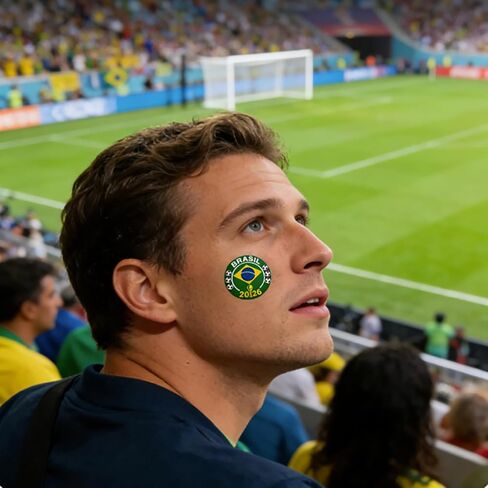 500Pcs Brazil World Cup Sticker Labels, Waterproof Soccer Stickers, 1 Inch Self Adhesive Sealing Decals, for Envelope Seals, Gift Bags Packaging, Water Bottles(Brazil) in Saudi Arabia
