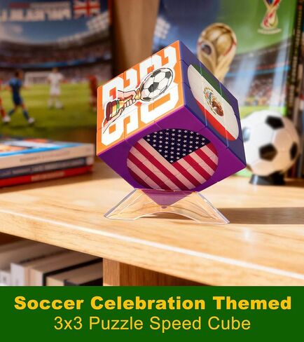 لغز مكعب 3×3 تحت عنوان كأس العالم لكرة القدم 2026، لعبة لغز الدماغ للاحتفال برياضات كرة القدم، ديكور لا يُنسى لمحبي الرياضة in Kuwait