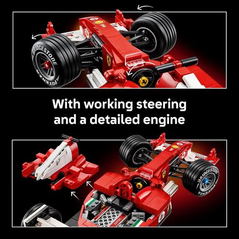 LEGO Icons Ferrari F2004 & Michael Schumacher Building Set for Adults, Ages 18+ - Ferrari F1 Bedroom, Home Office, Desk Decor - Gift Ideas for Men, Women & Fans - 11375 in Kuwait