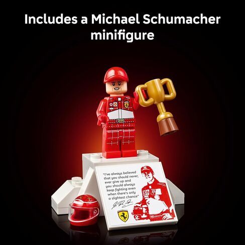 LEGO Icons Ferrari F2004 & Michael Schumacher Building Set for Adults, Ages 18+ - Ferrari F1 Bedroom, Home Office, Desk Decor - Gift Ideas for Men, Women & Fans - 11375 in Kuwait